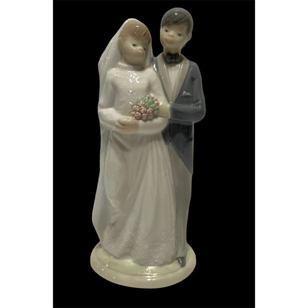 VTG Lladro Bride Groom Husband Wife Figurine 1992 Wedding Cake topper RETIRED